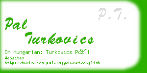 pal turkovics business card